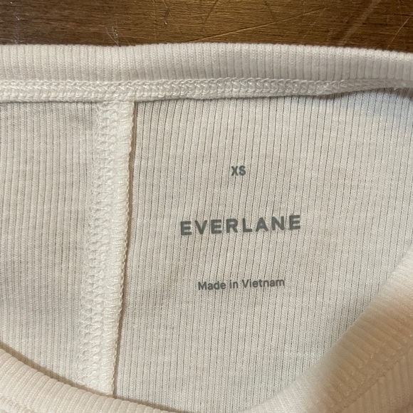 Everlane Luxe Rib Tee - White - Picture 2 of 4